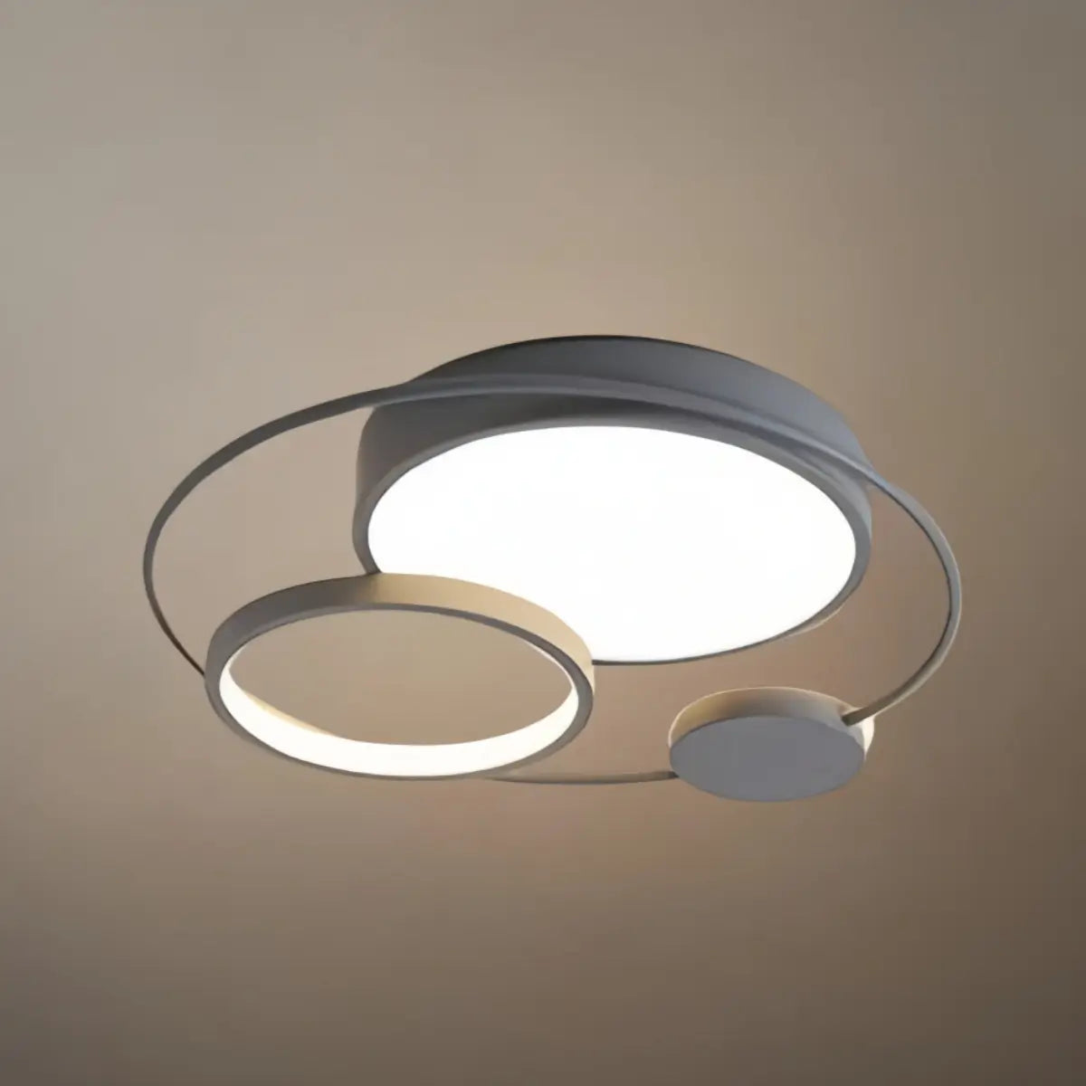 Modern Flush Mount Ceiling Light -- Acrylic Black-White Mix